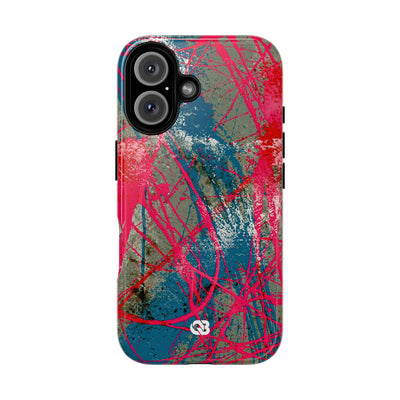 Neon Static Drip · Tough 2.0 Magnetic Phone Case for iPhone · Pink