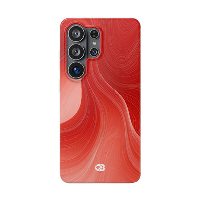 Red Lite Phone Case for Samsung - Crimson Silk Strands