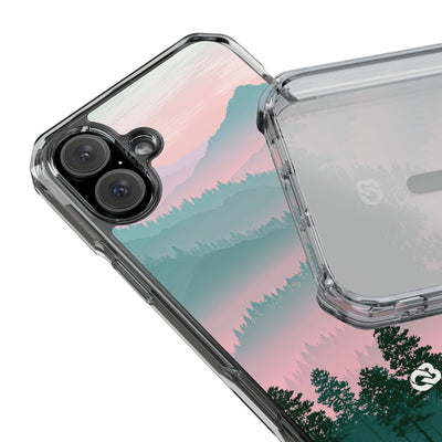 Alpine Horizon · Clear Impact Magnetic Phone Case for iPhone ·  Green