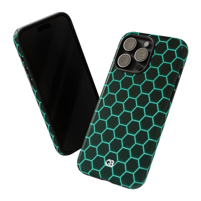 Neon Hex Spectrum · Tough Phone Case for iPhone · Teal