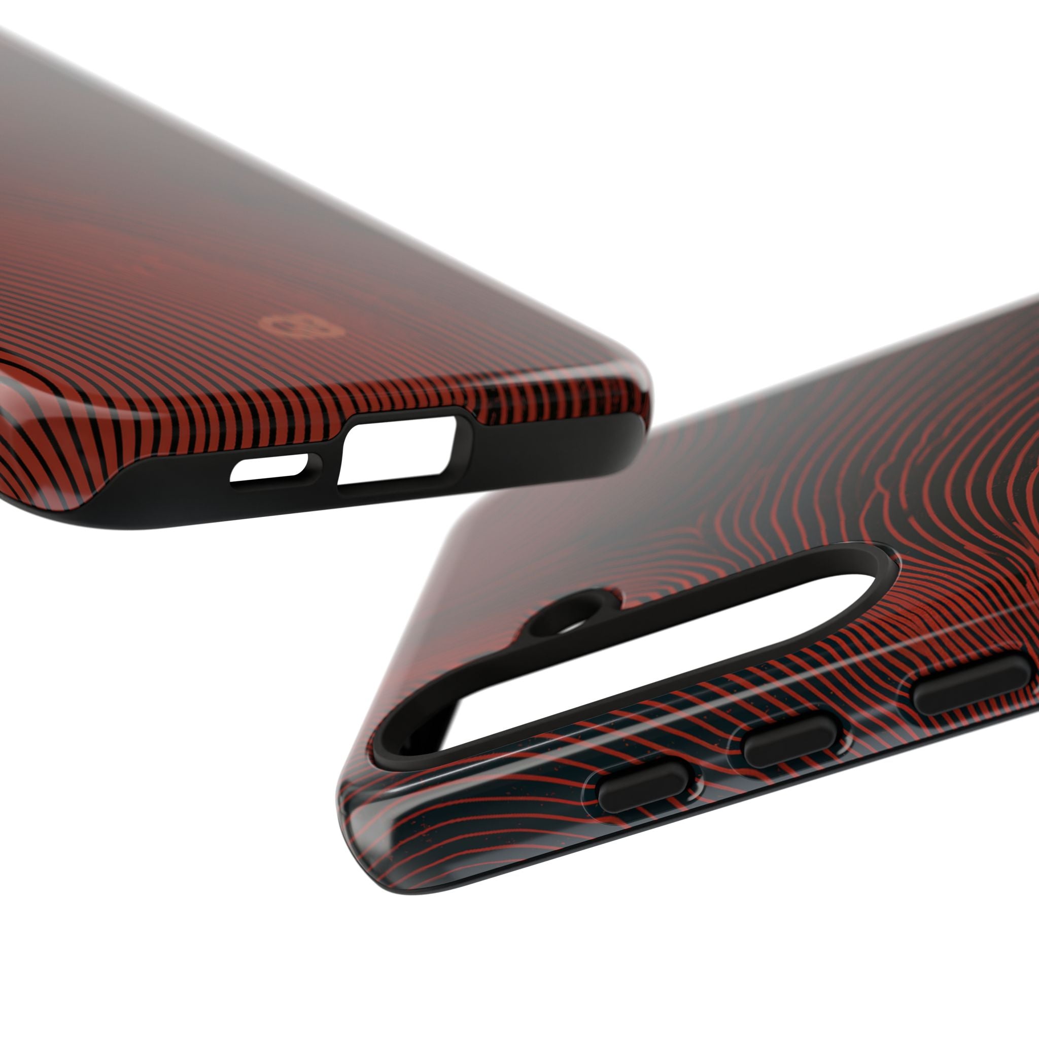 Red Tough Phone Case for Samsung - Terracotta Nerve Map