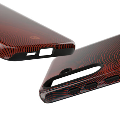 Red Tough Phone Case for Samsung - Terracotta Nerve Map