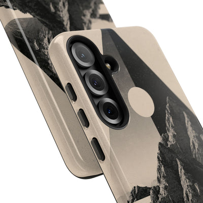 Beige Tough Phone Case for Samsung - Obsidian Summit Parchment