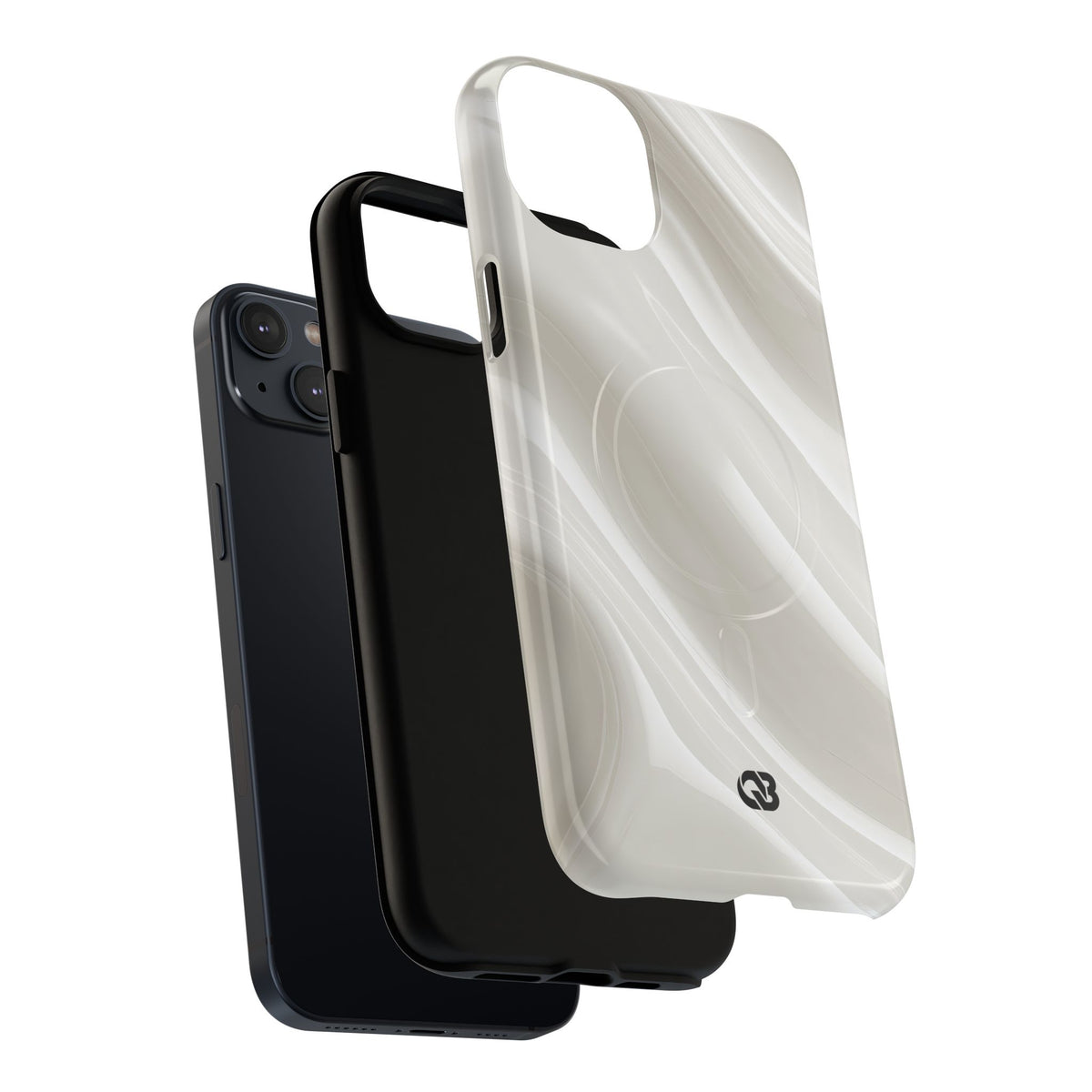 Liquid Enamel Fold · Tough 2.0 Magnetic Phone Case for iPhone · White