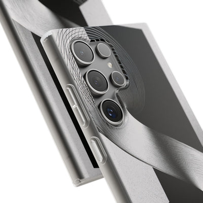 Grey Lite Phone Case for Samsung - Obsidian Moiré Wave