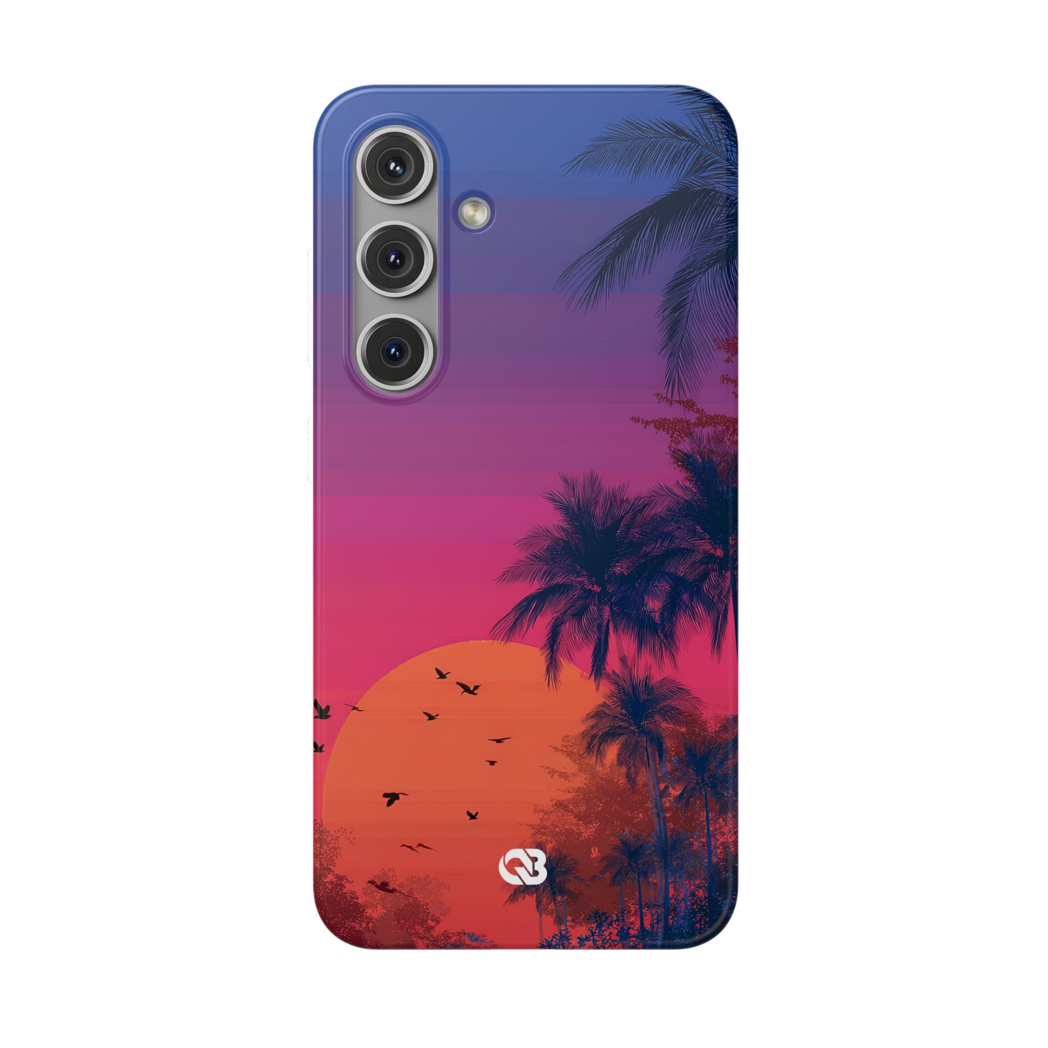 Neon Horizon Palms · Soft Handyhülle für Samsung