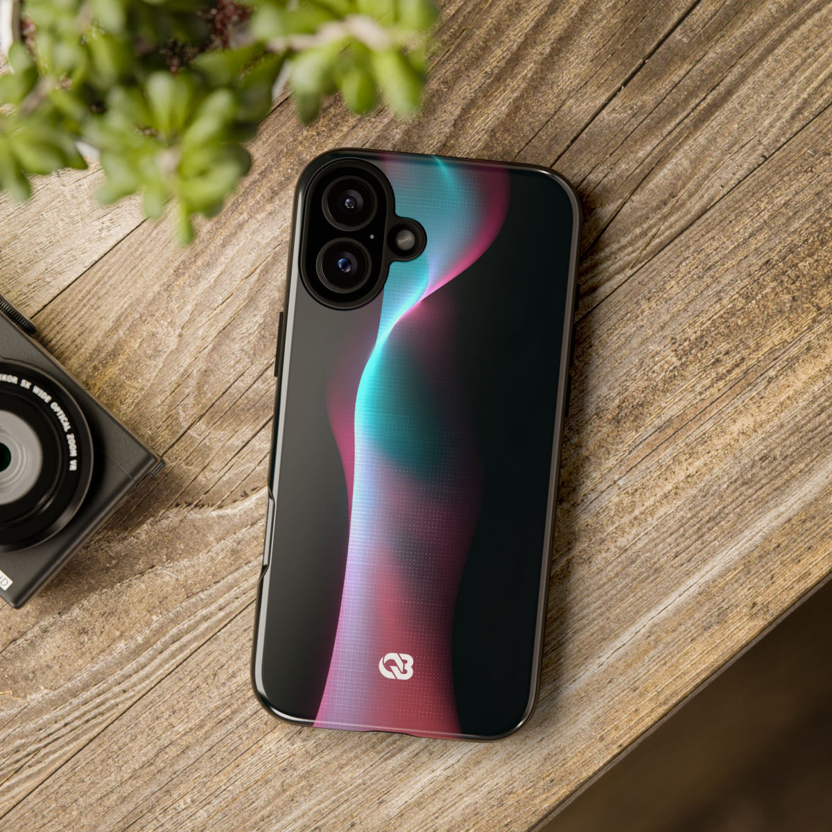 Neon Pixel Flow · Tough Phone Case for iPhone · Black