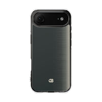 Grey Impact MagSafe Phone Case for iPhone - Charcoal Tech Grid