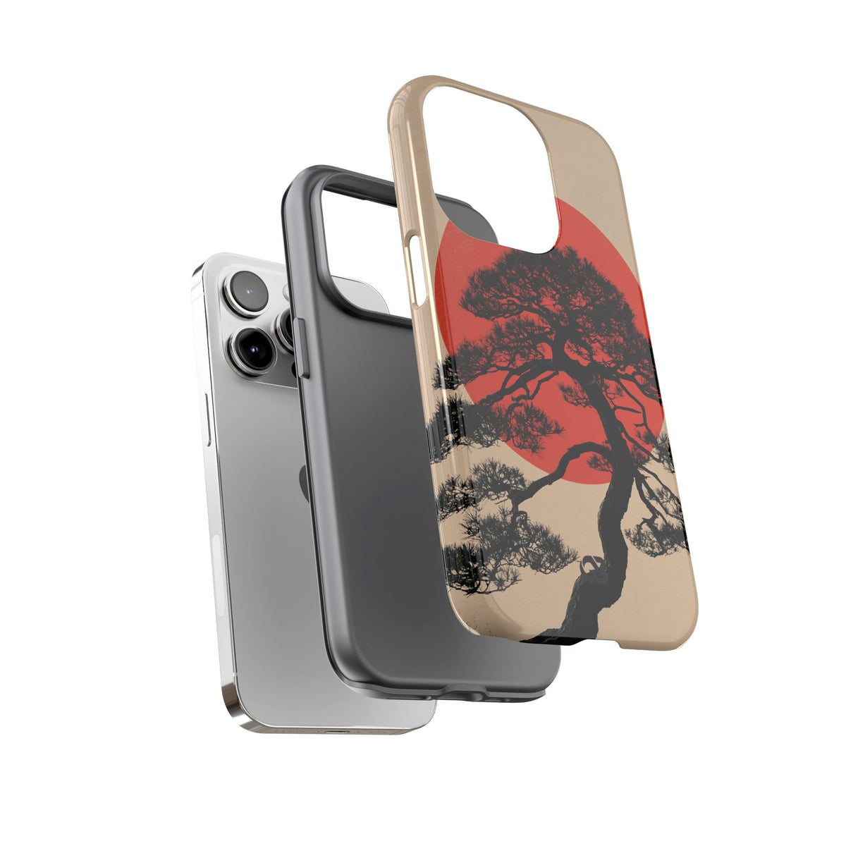 Crimson Pine Solitude · Tough Phone Case for iPhone · Beige