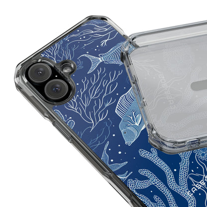 Navy Scale Reef iPhone 16 Plus Case - Impact
