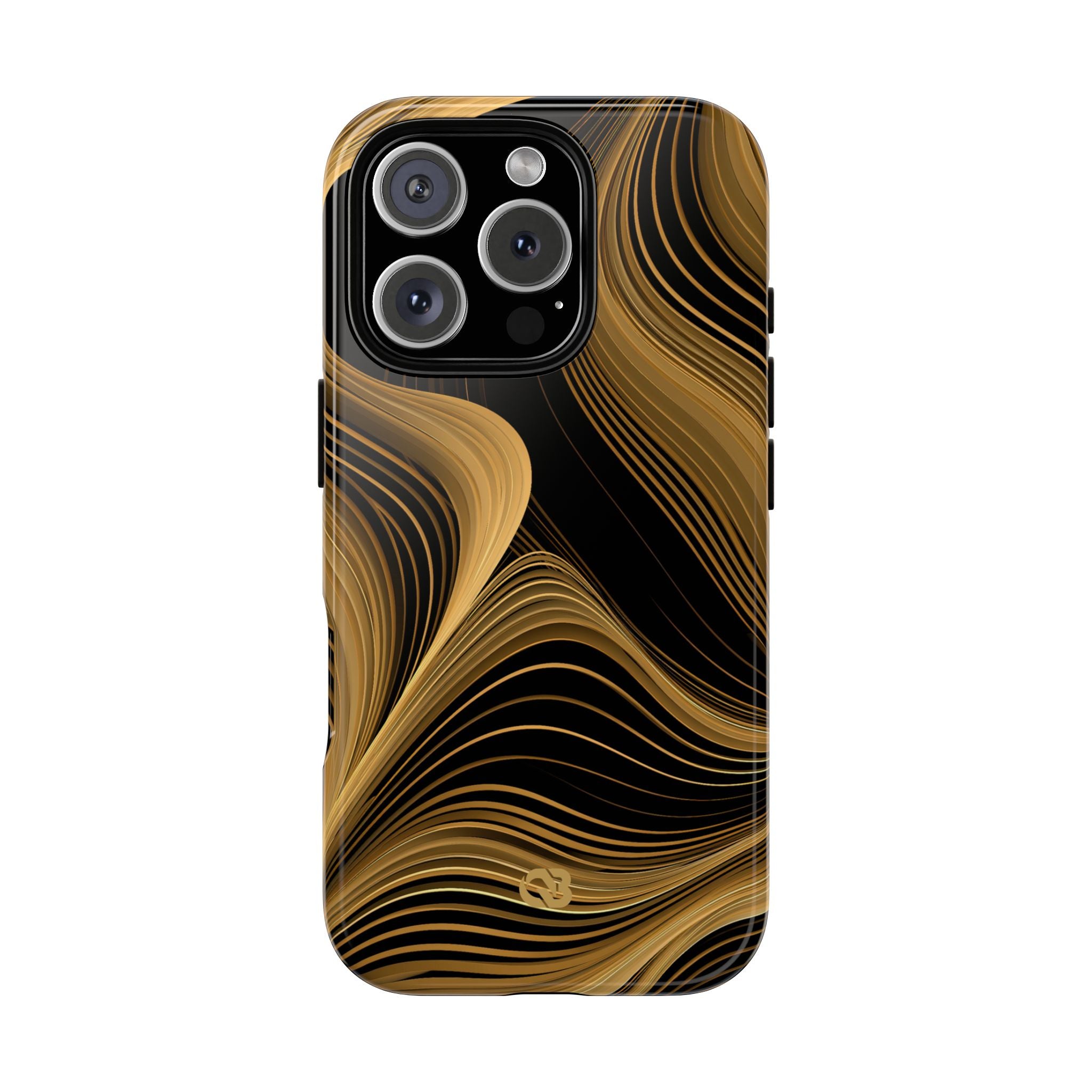 Gold Tough Phone Case for iPhone - Molten Copper Strands