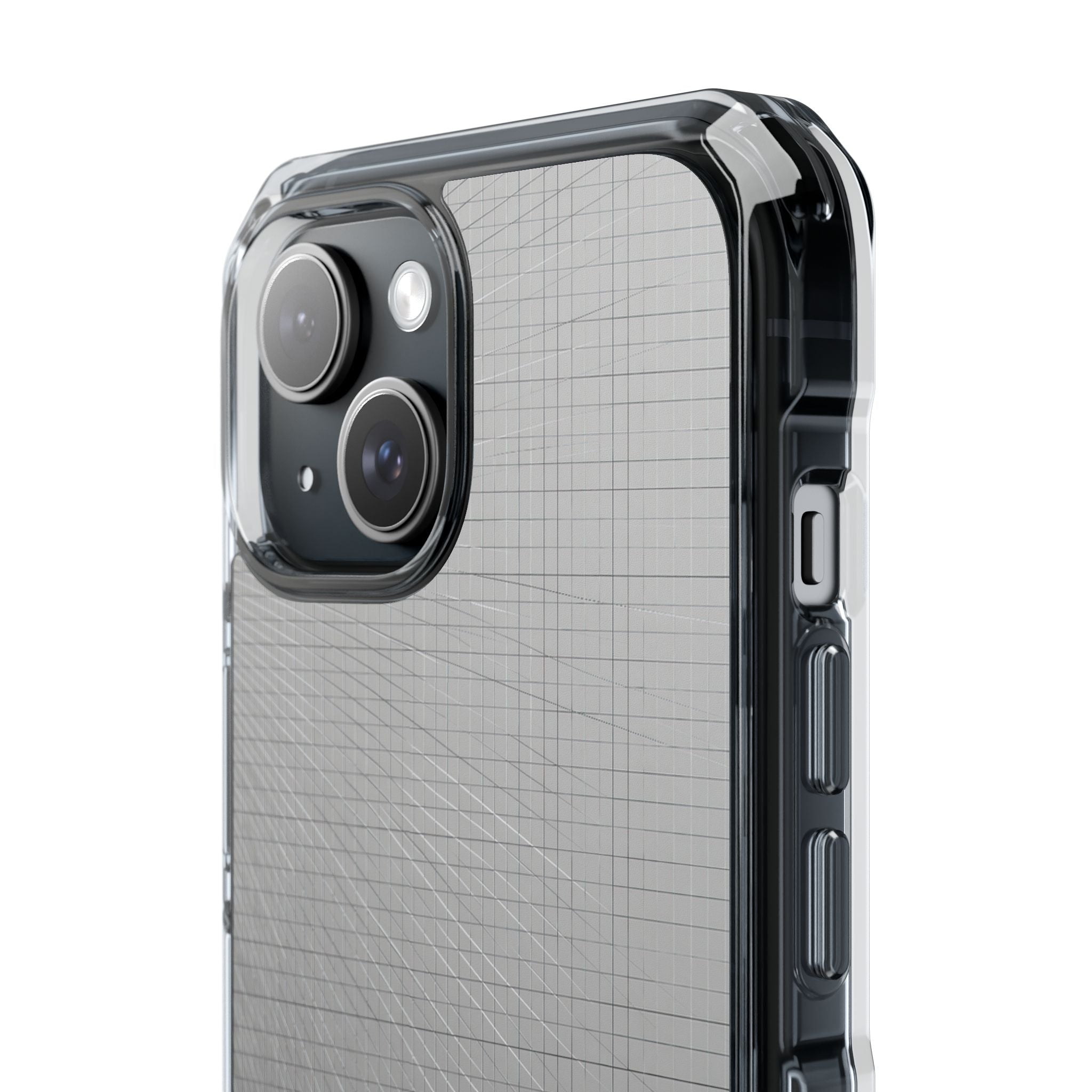 Grey Impact MagSafe Phone Case for iPhone - Chrome Mesh Warp