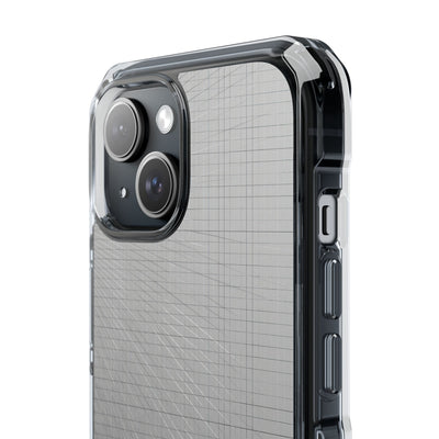 Grey Impact MagSafe Phone Case for iPhone - Chrome Mesh Warp