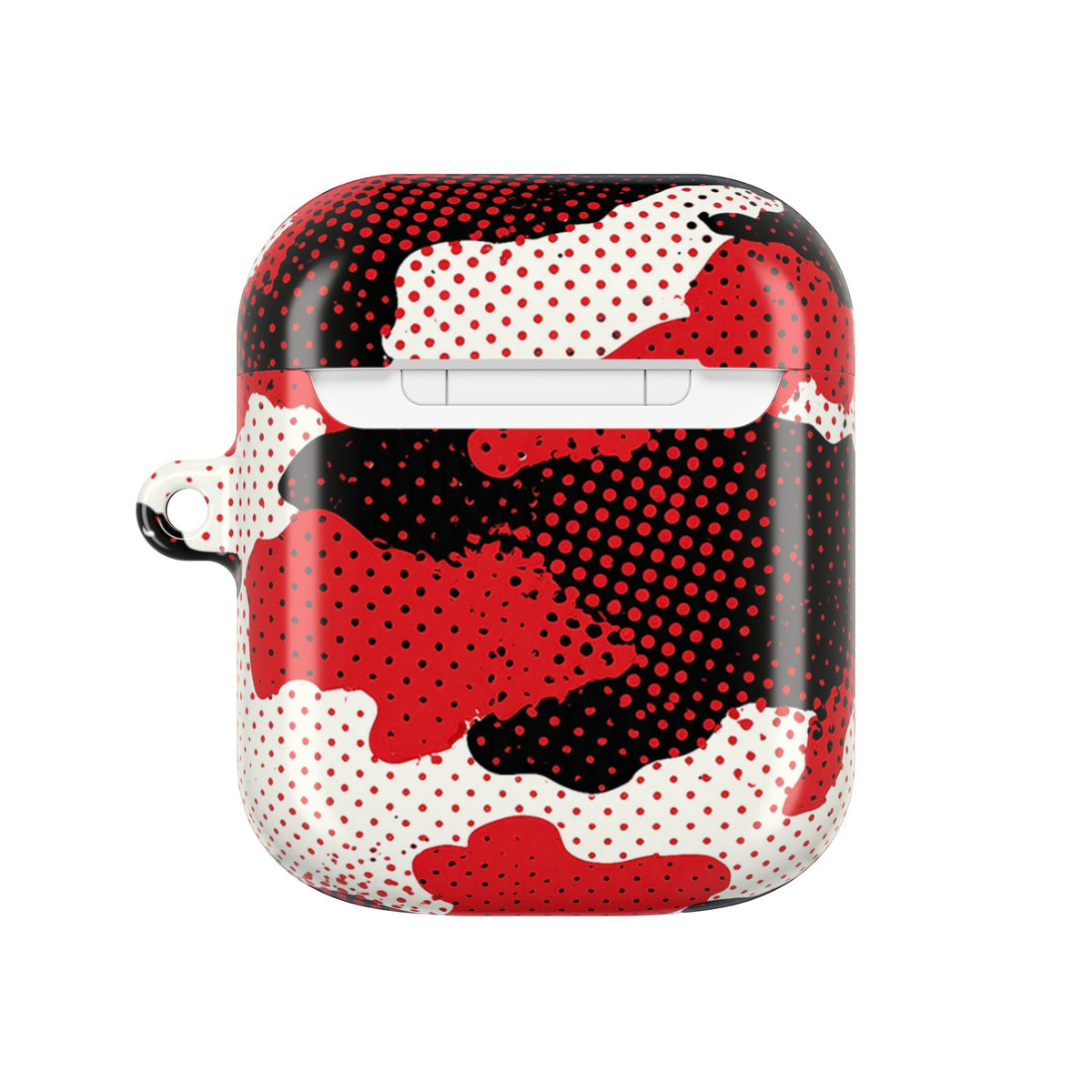 Crimson Halftone Camo · Hard Case for AirPods & AirPods Pro · Red