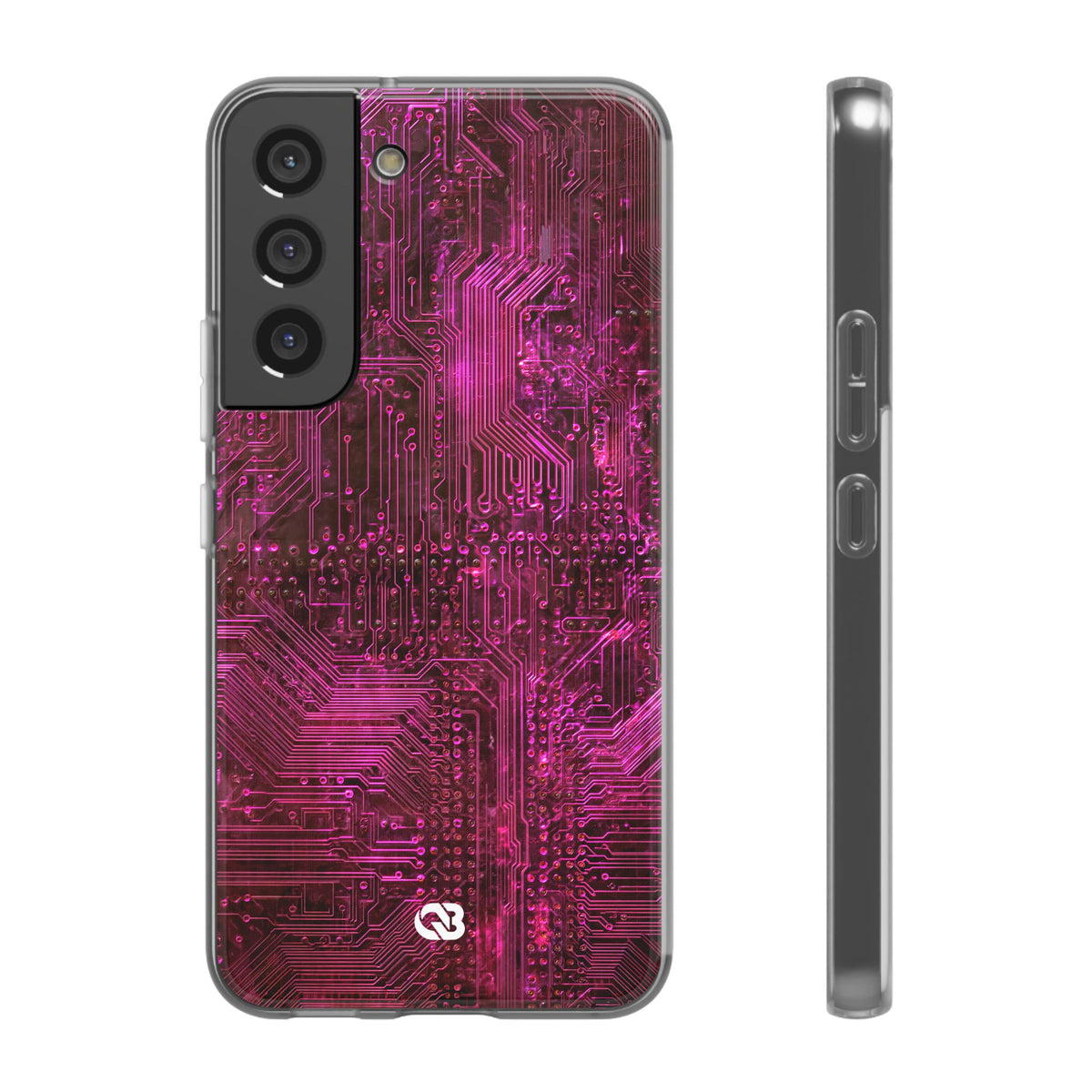 Magenta Circuit Trace · Lite Phone Case for Samsung · Pink