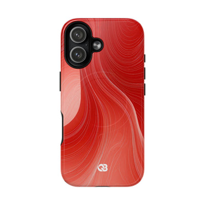 Red Tough 2.0 Magsafe Phone Case for iPhone - Crimson Silk Strands