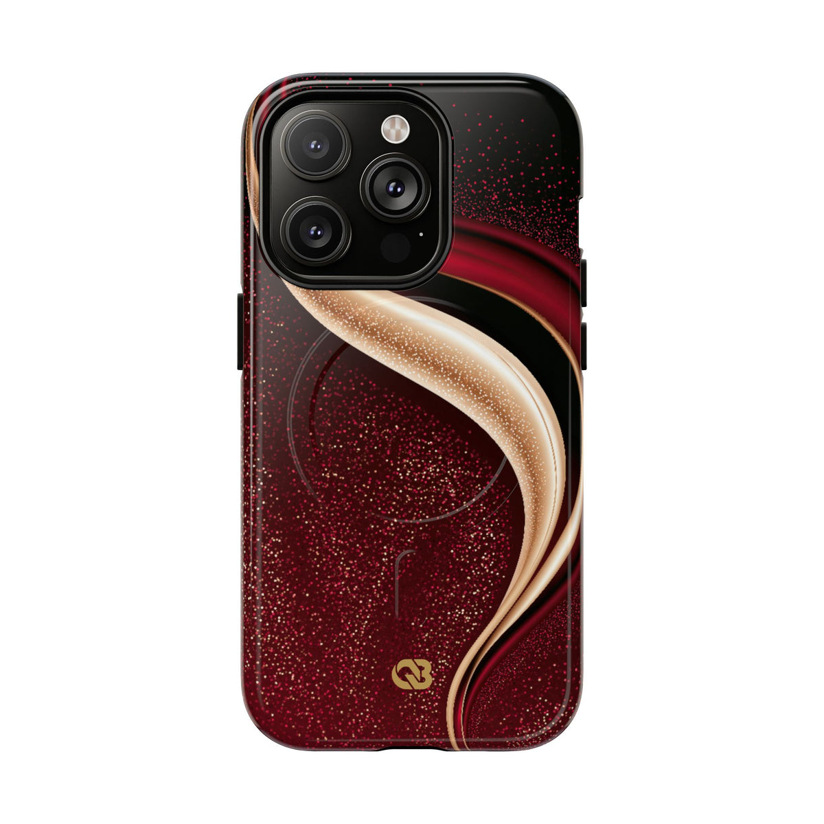 Gilded Crimson Flow · Tough 2.0 Magnetic Phone Case for iPhone · Red
