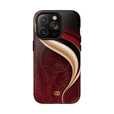 Gilded Crimson Flow · Tough 2.0 Magnetic Phone Case for iPhone · Red