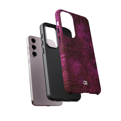 Magenta Circuit Trace · Tough Phone Case for Samsung · Pink