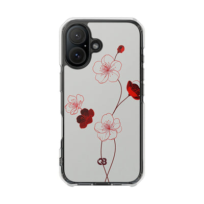 Red Impact MagSafe Phone Case for iPhone - Kyoto Ember Bloom