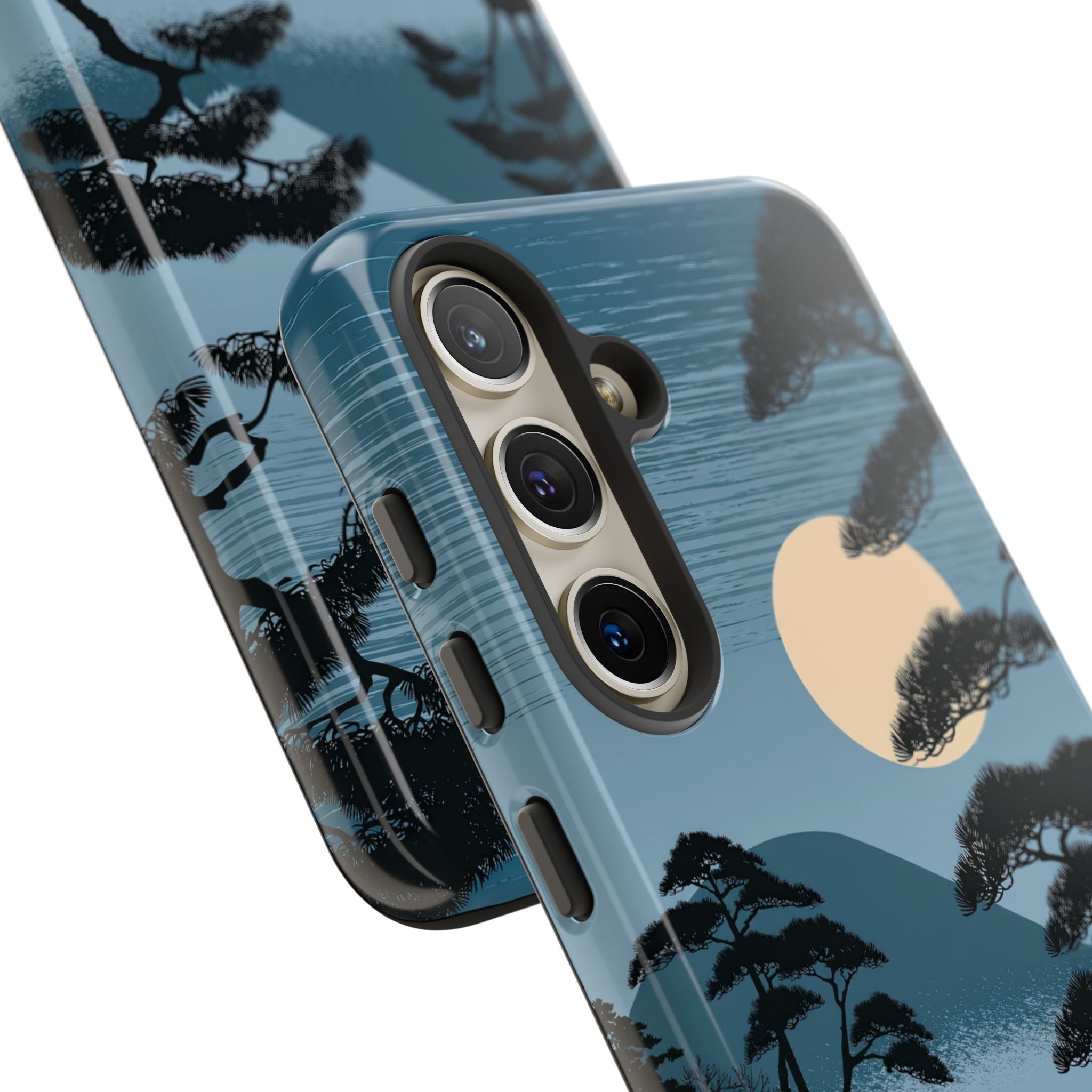 Blue Tough Phone Case for Samsung - Midnight Kyoto Pine