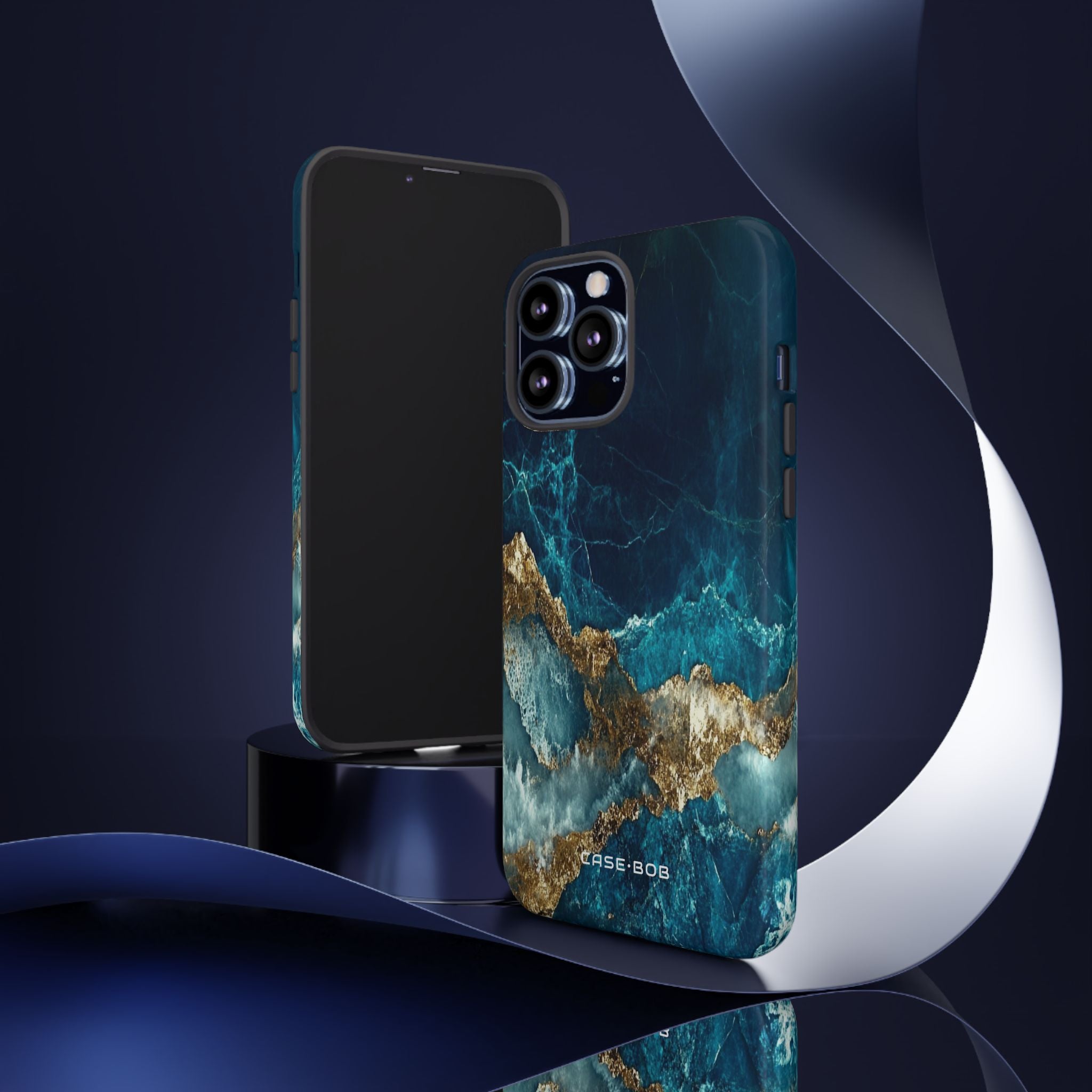 Gezacktes Gold Split iPhone 13 Pro Max Case - Tough