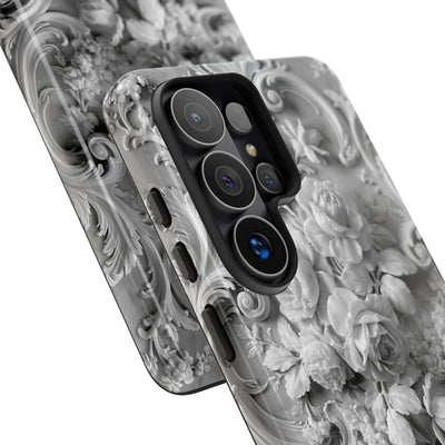 Rococo Marble Rose · Tough Phone Case for Samsung · White
