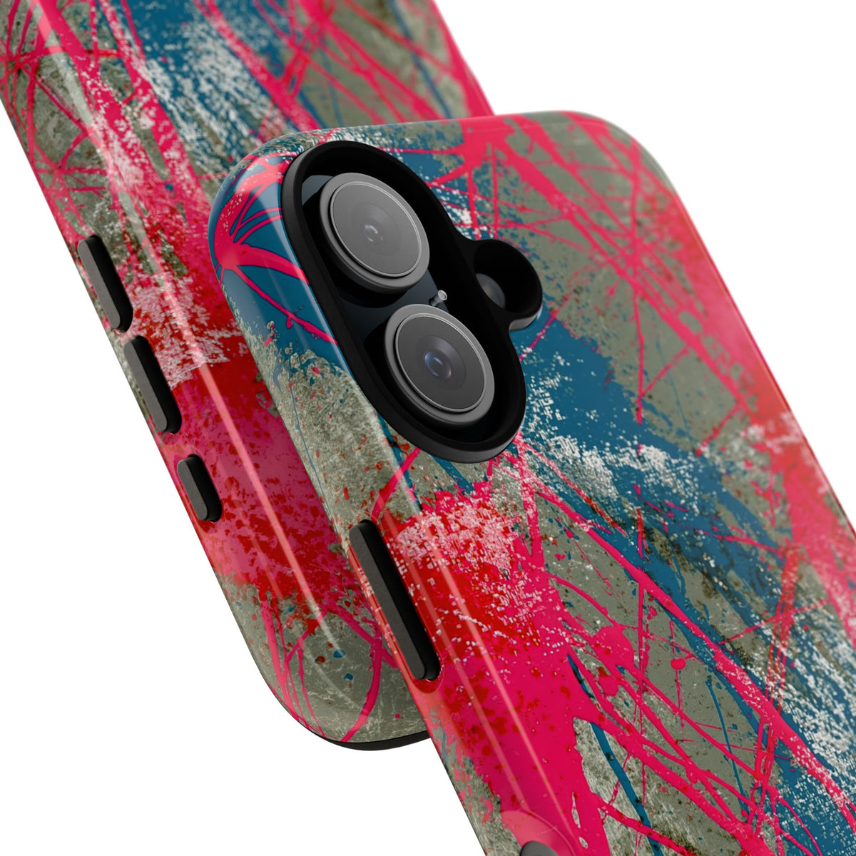 Neon Static Drip · Tough Phone Case for iPhone · Pink
