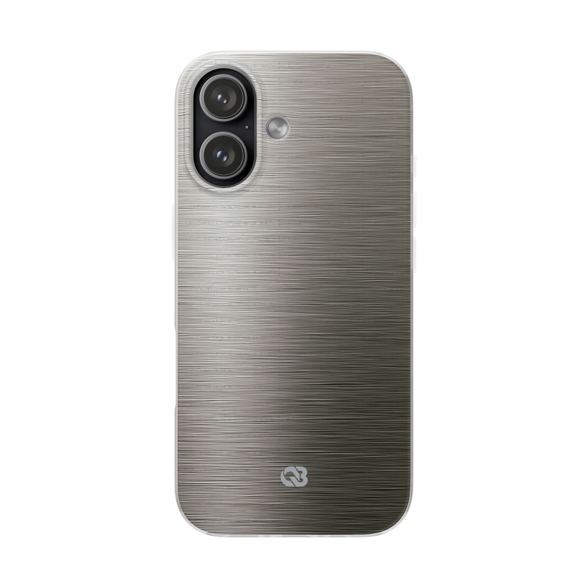 Grey Lite Phone Case for iPhone - Brushed Industrial Steel