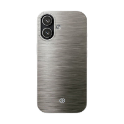 Grey Lite Phone Case for iPhone - Brushed Industrial Steel