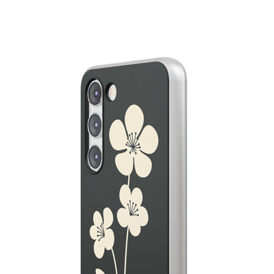 Black Lite Phone Case for Samsung - Obsidian Cream Bloom