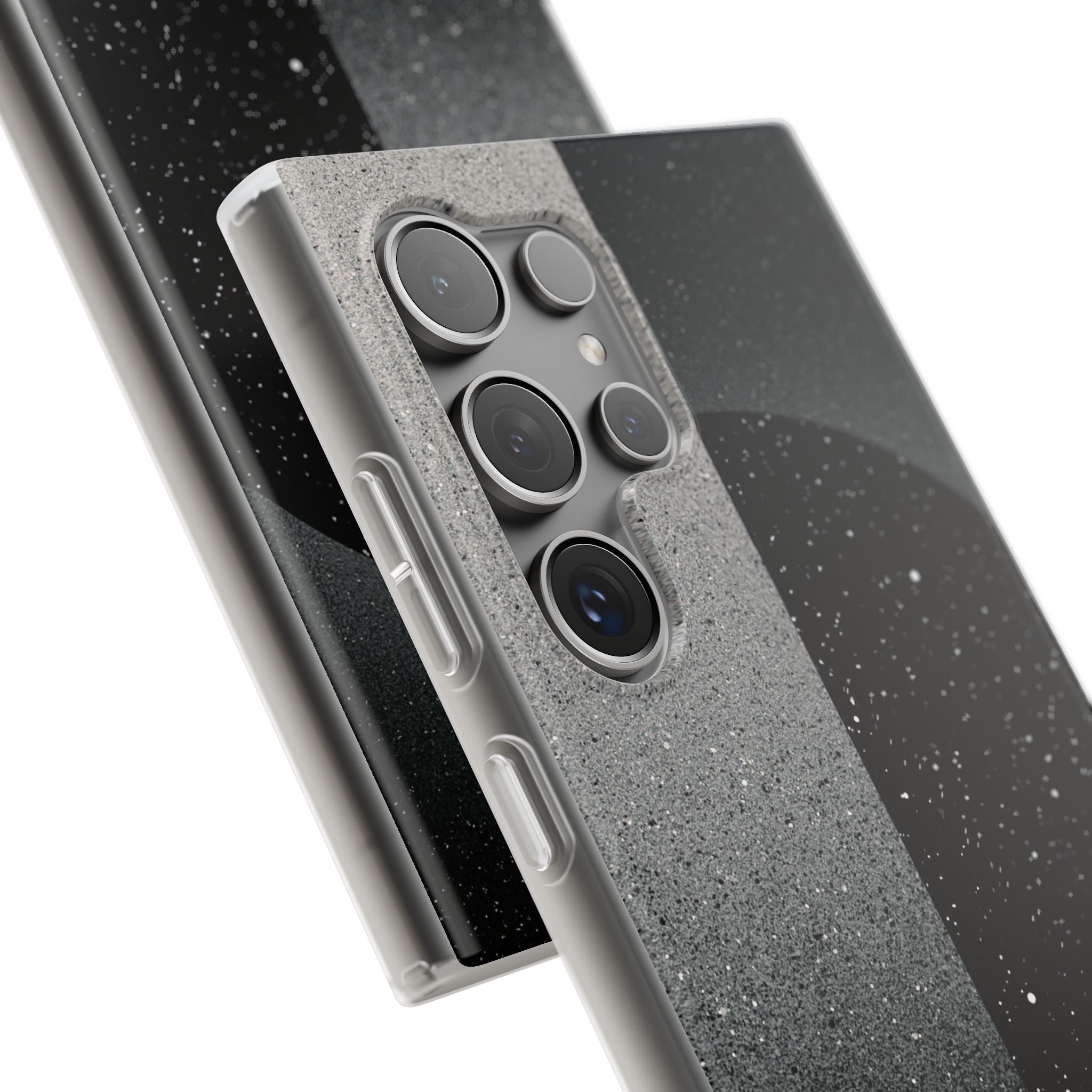 Black Lite Phone Case for Samsung - Lunar Static Orbit