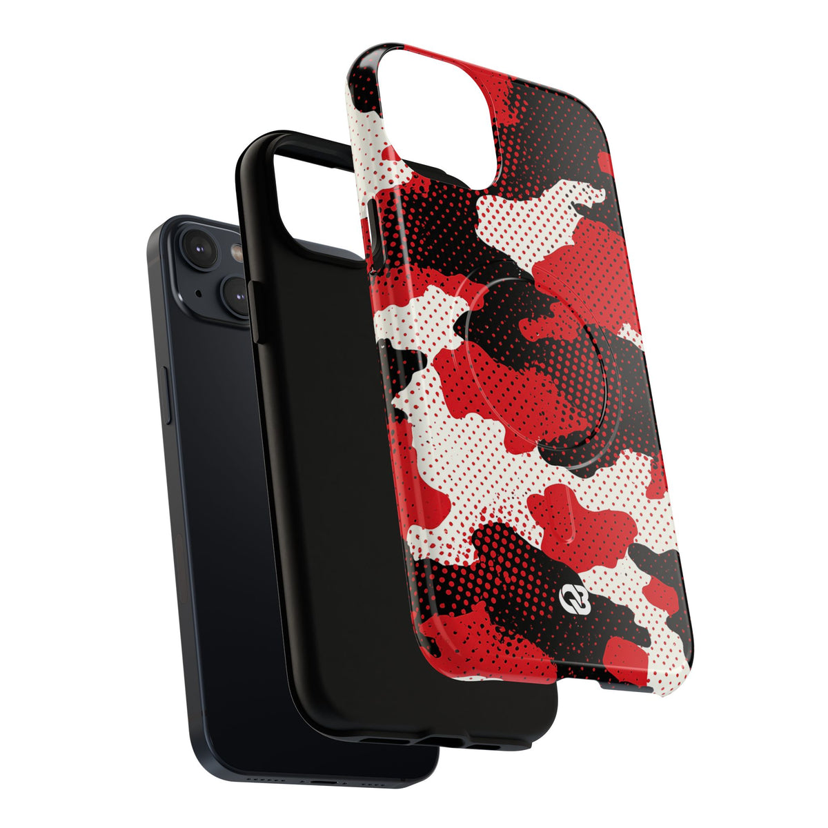 Crimson Halftone Camo · Tough 2.0 Magnetic Phone Case for iPhone · Red