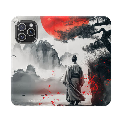 Red Sun Serenity - iPhone 15 Pro Max Case - Wallet