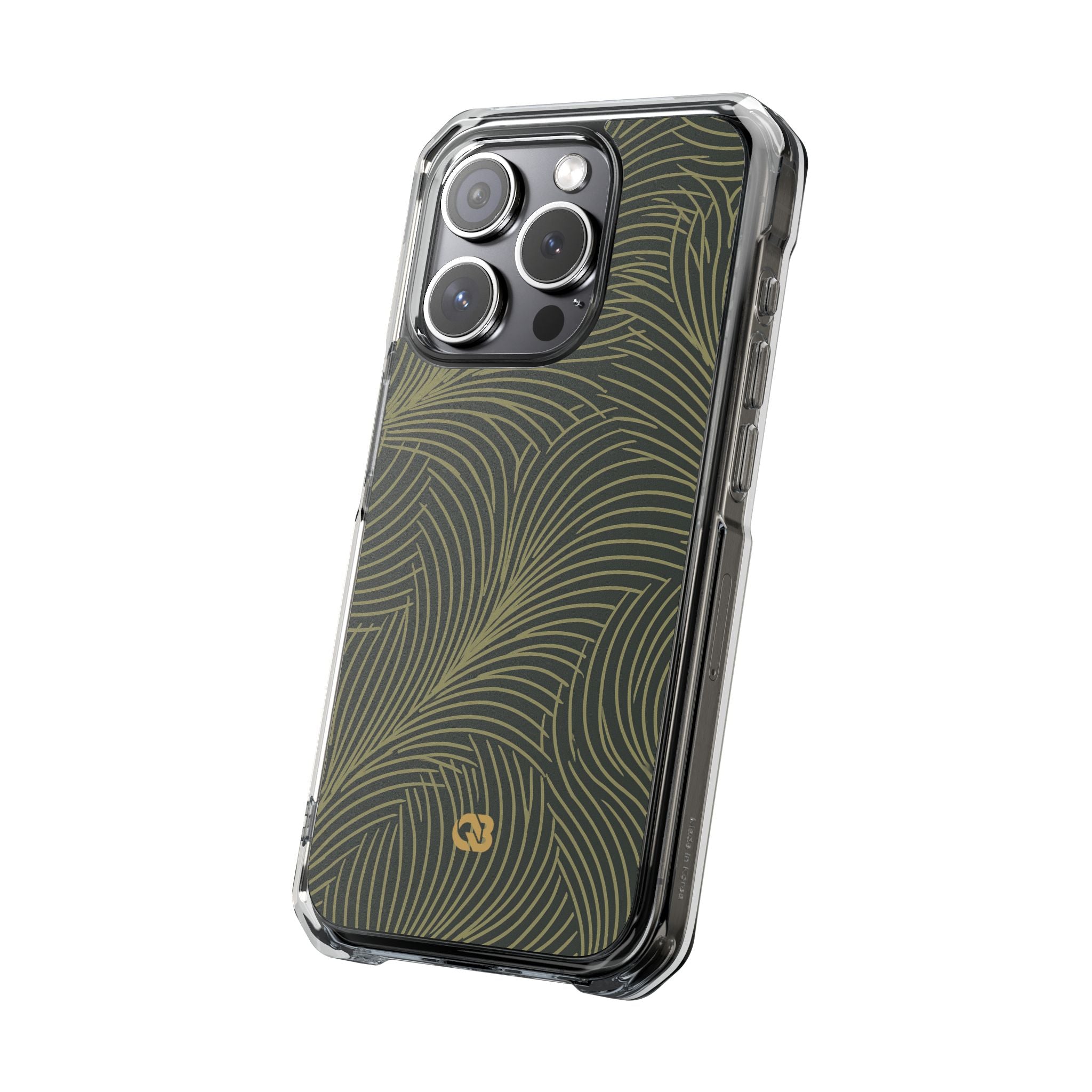 Green Impact MagSafe Phone Case for iPhone - Dark Olive Plume