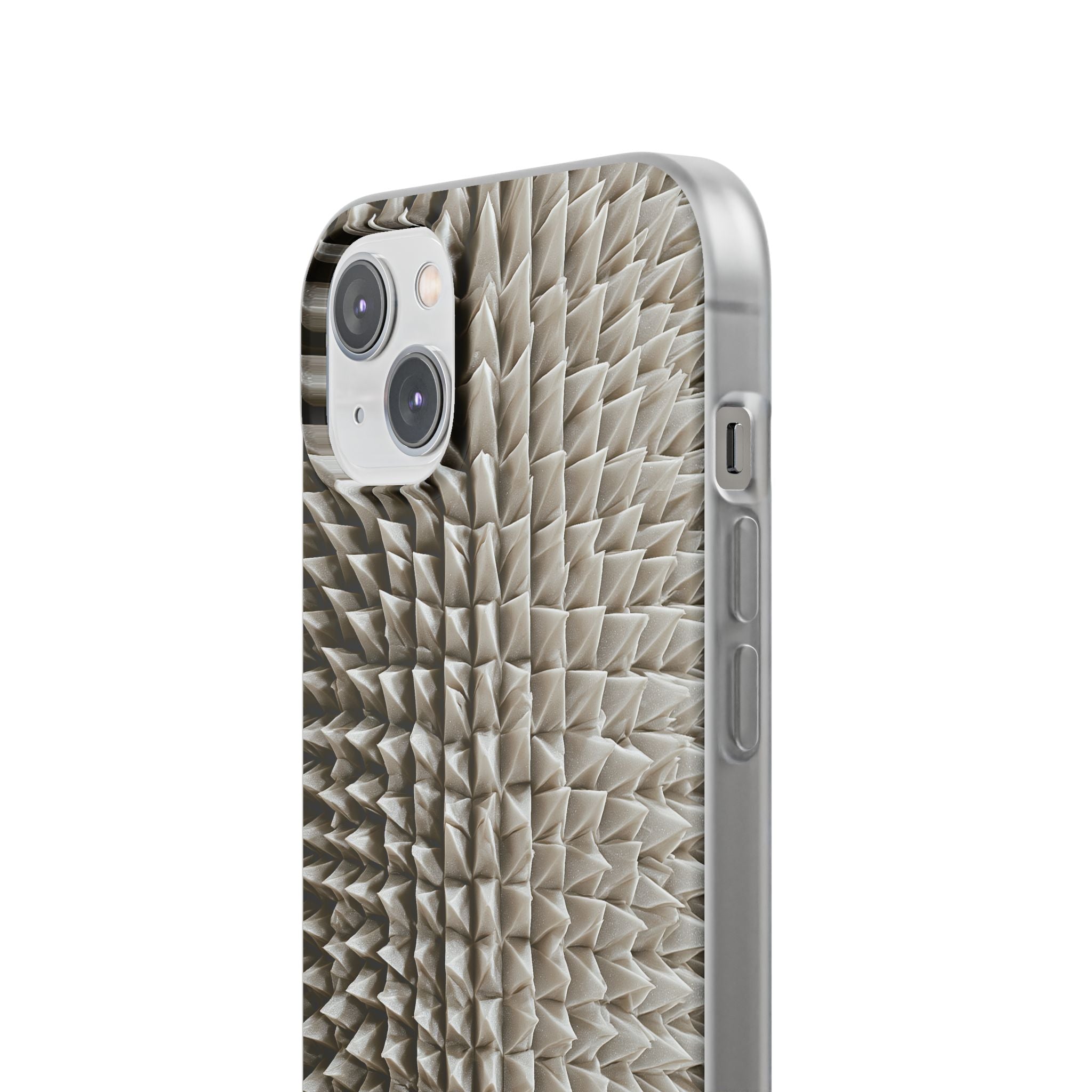 Beige Lite Phone Case for iPhone - Bone Spiked Grid