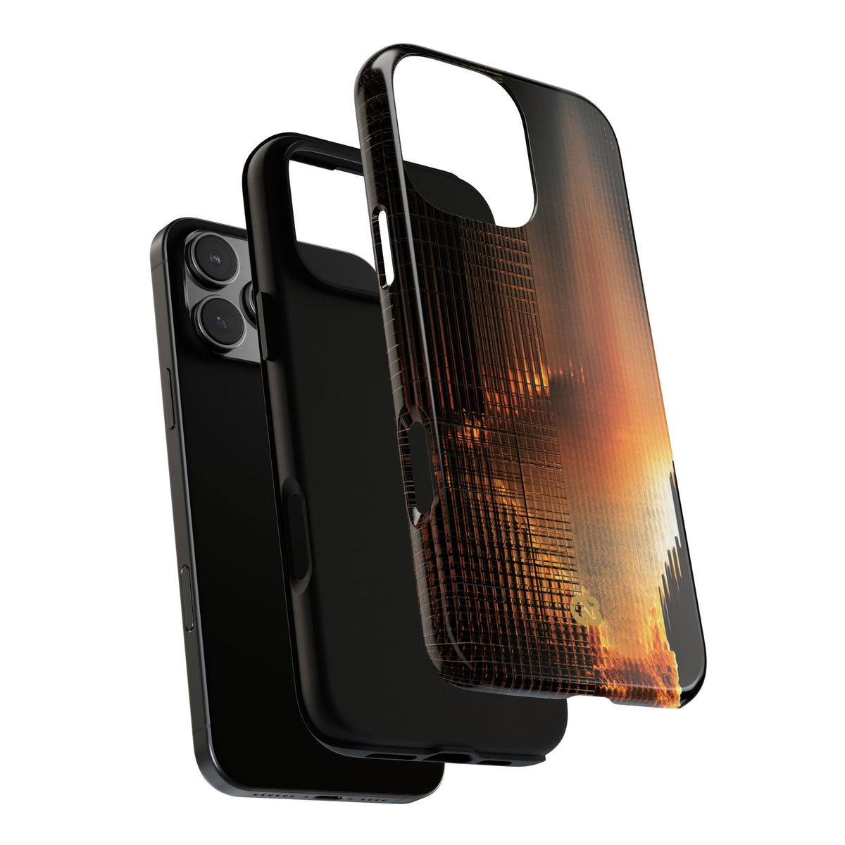 Luminous Grid · Tough Phone Case for iPhone · Black