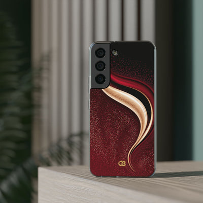 Gilded Crimson Flow · Lite Phone Case for Samsung · Red