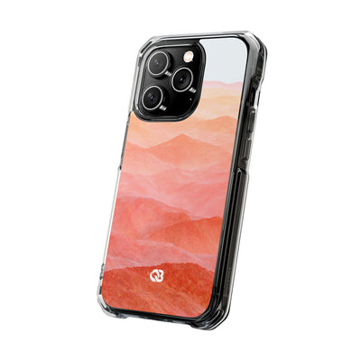 Alpenglow Ridge Vista · Clear Impact Magnetic Phone Case for iPhone · Orange