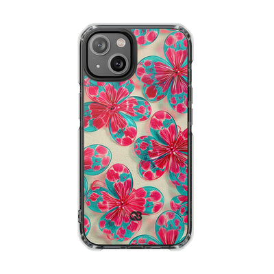 Lucite Jelly Bloom · Clear Impact Magnetic Phone Case for iPhone · Pink