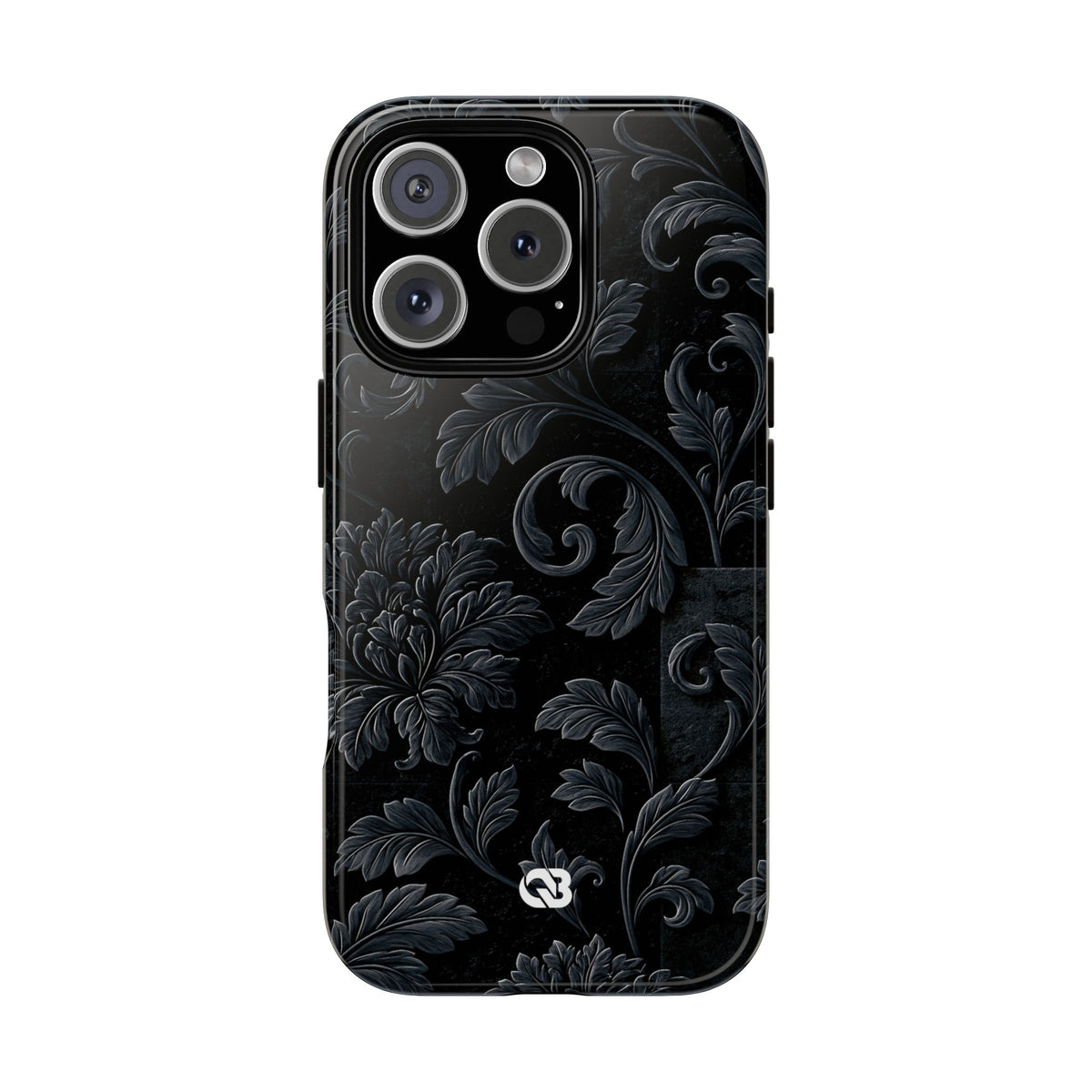 Obsidian Damask · Tough Phone Case for iPhone · Black