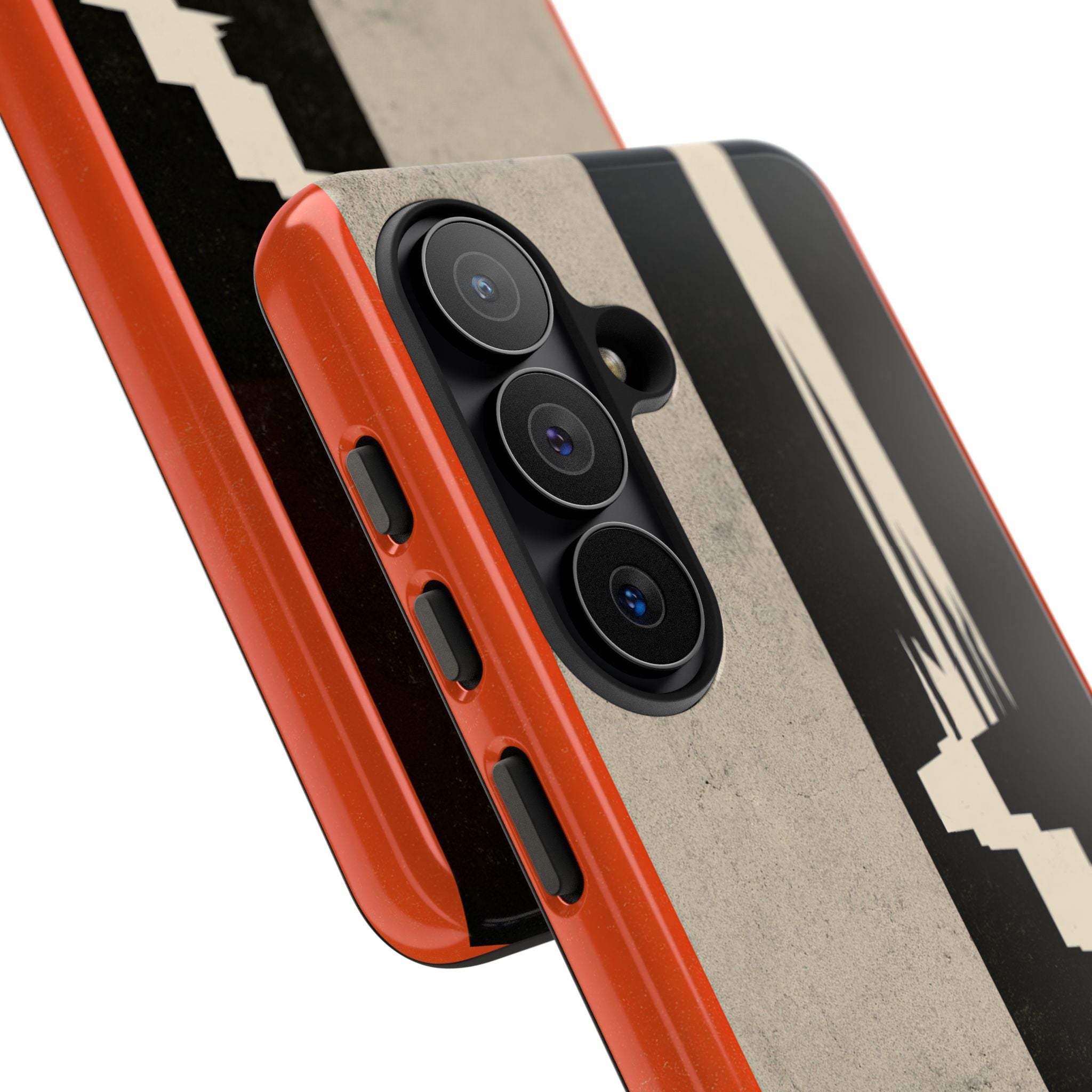 Orange Tough Phone Case for Samsung - Orange Monolith Rift