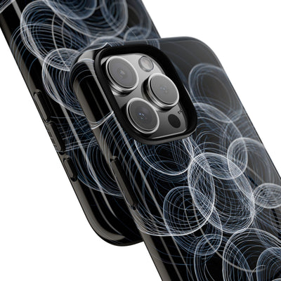 Black Tough 2.0 Magsafe Phone Case for iPhone - Frosted Ring Matrix