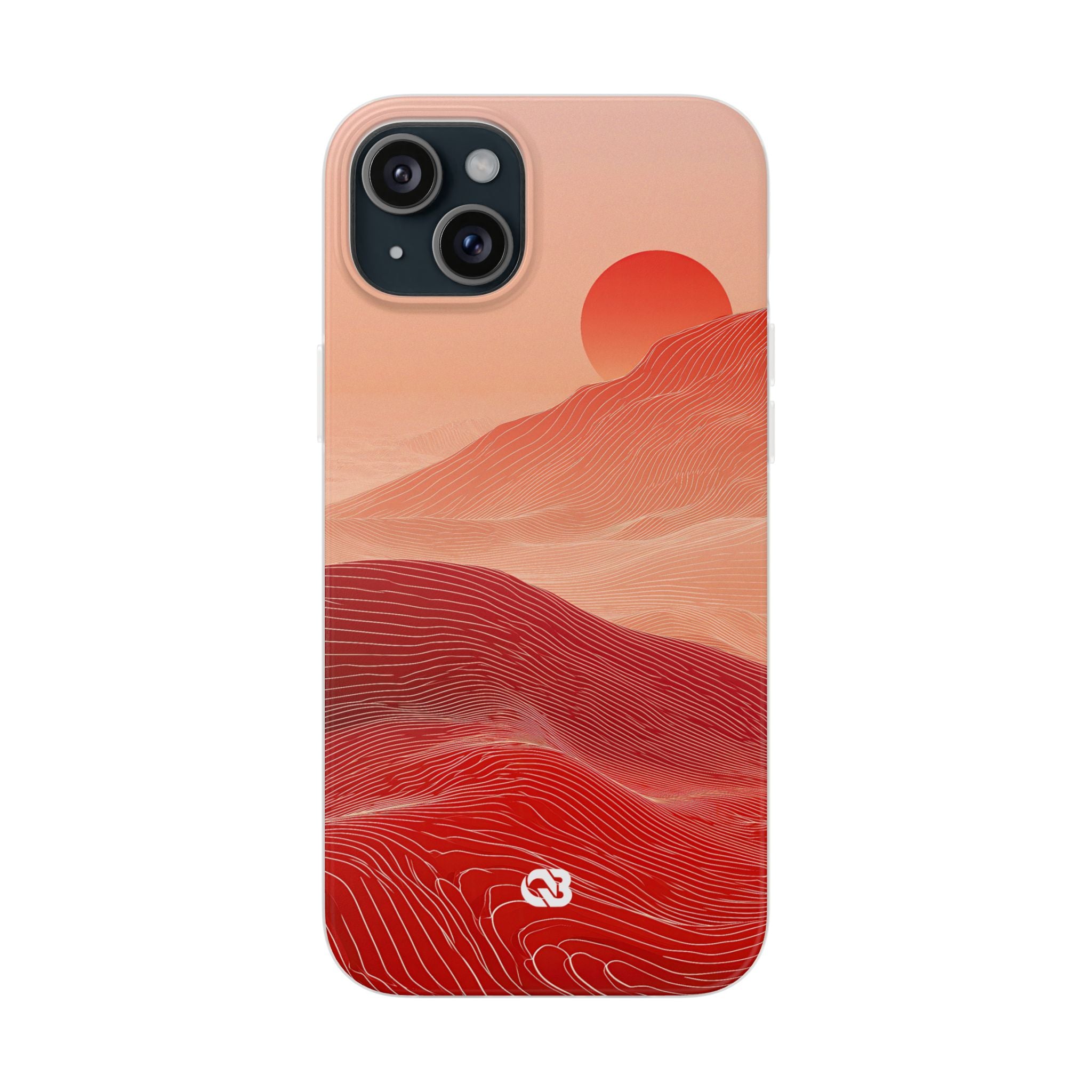 Red Lite Phone Case for iPhone - Crimson Ridge Lines