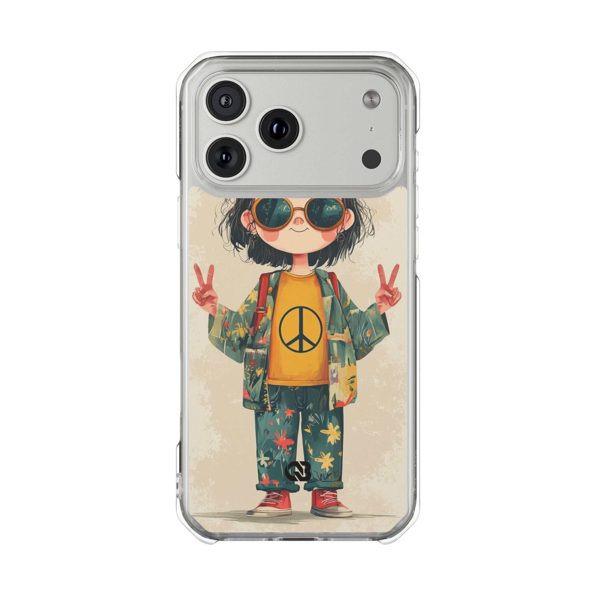 Retro Peace Girl · Impact Hoesje voor iPhone · Magsafe