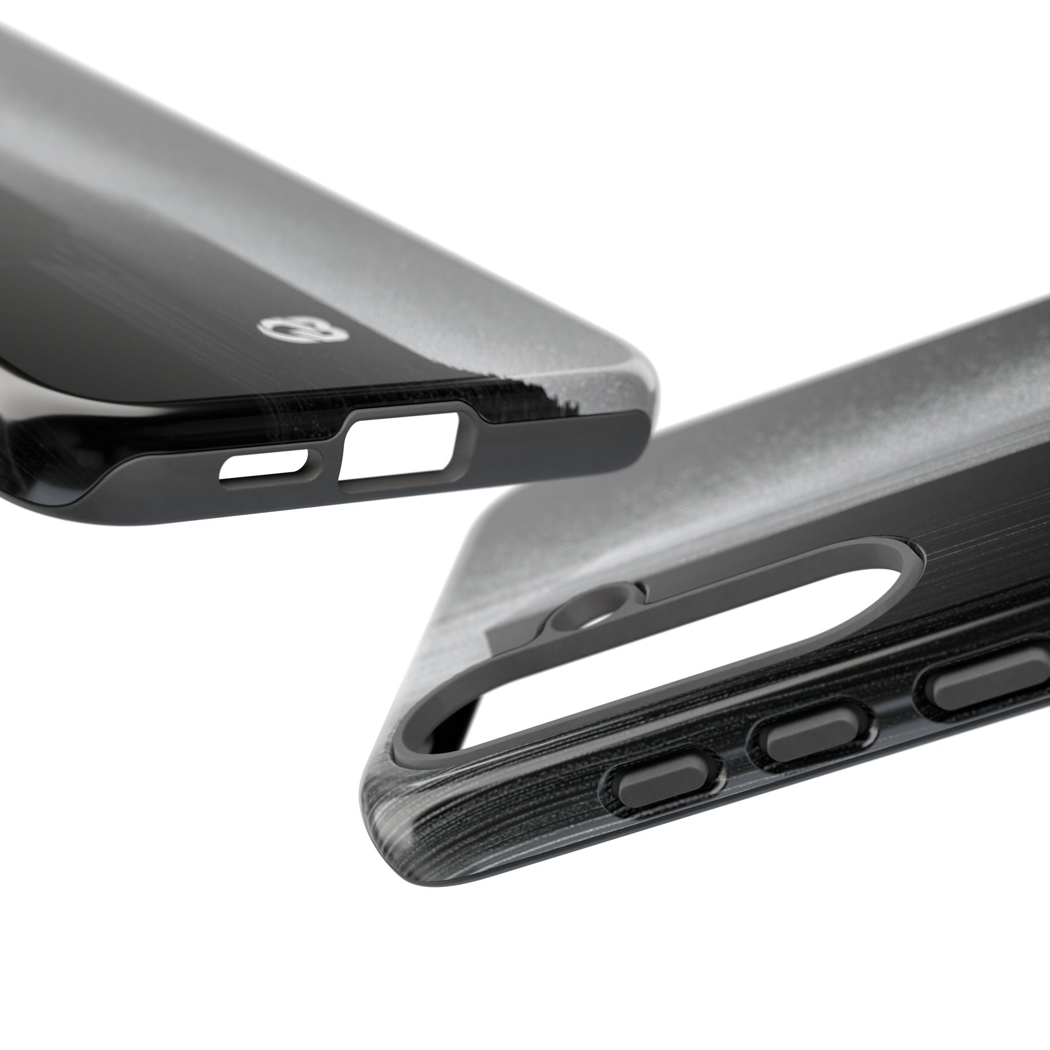 Black Tough Phone Case for Samsung - Brutalist Pixel Monolith