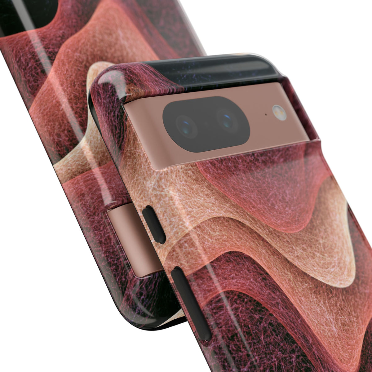 Rose Contour Waves · Tough Phone Case for Pixel ·  Pink