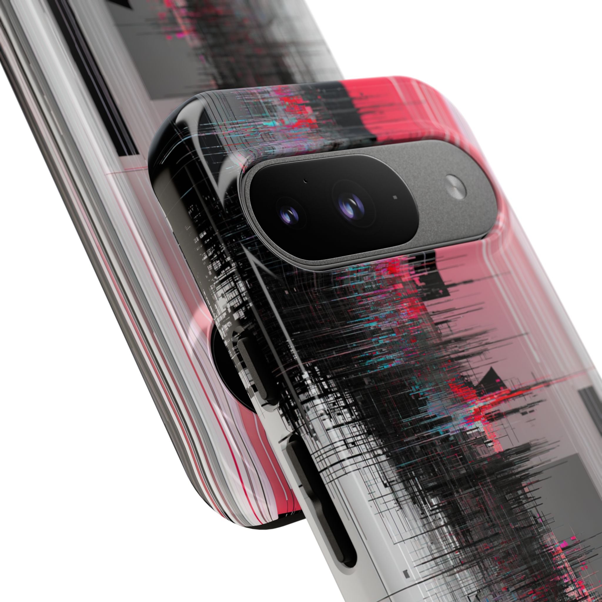 Black Tough Phone Case for Google Pixel - Crimson Data Leak