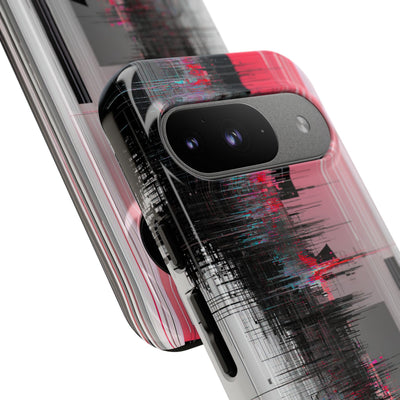 Black Tough Phone Case for Google Pixel - Crimson Data Leak