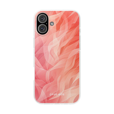 Peach Wave Drift iPhone 16 Plus Case - Soft